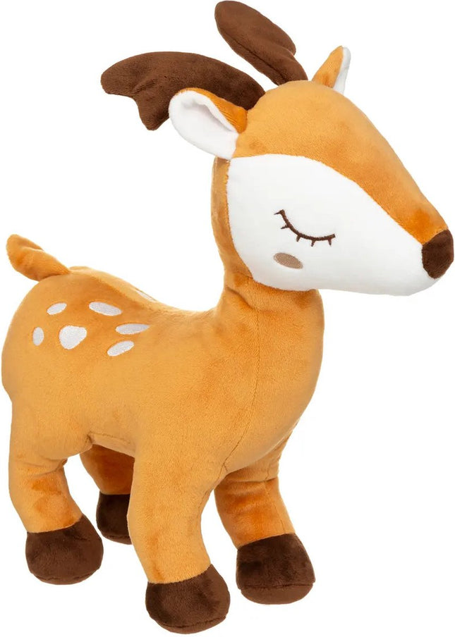 Atmosphera Knuffeldier Hertje Mikai - zachte pluche stof - bosdieren knuffels - lichtbruin - 35 cm