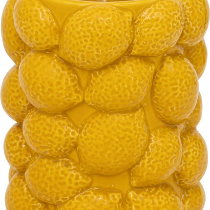 Atmosphera Keramische Yucatan Citroenvaas - Ø14xH18cm - Geel
