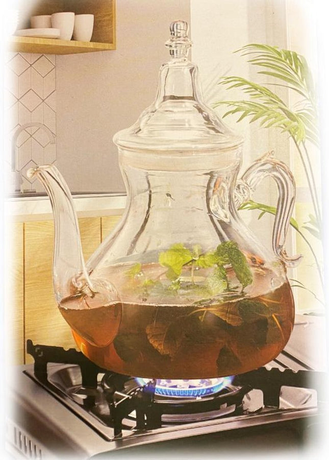 Oosterse glazen theepot 1.8 liter