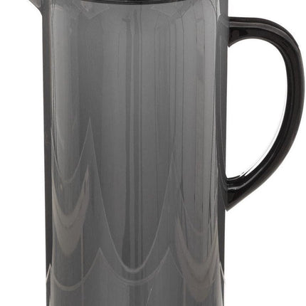 5Five Sapkan/schenkkan karaf - zwart - met deksel - 1950 ml - kunststof - Limonade/water