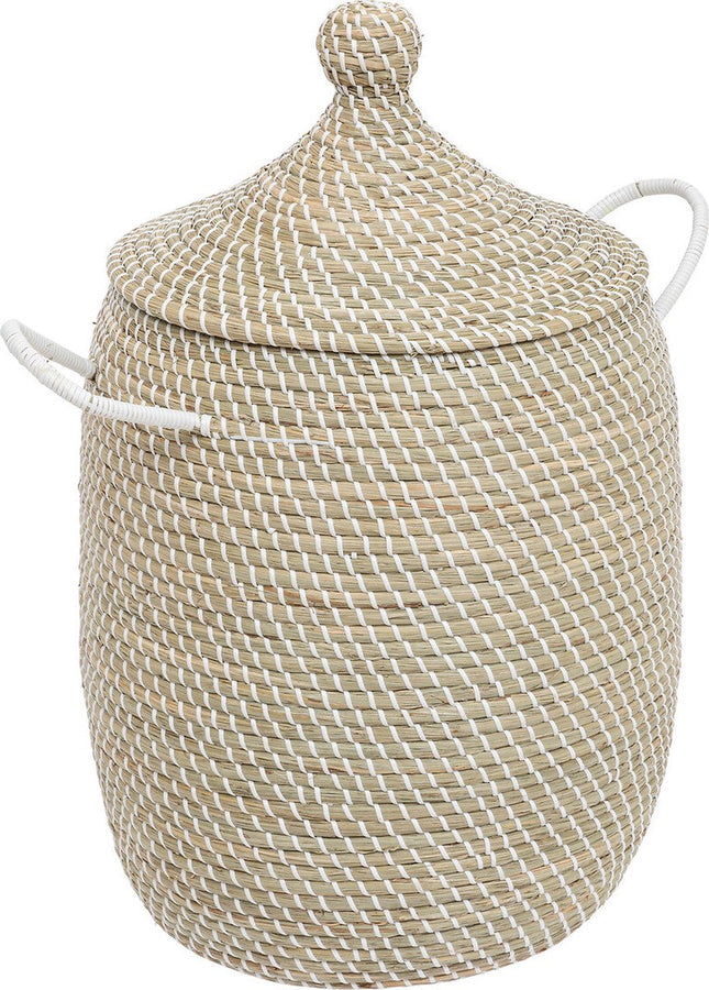 Atmosphera Soleya Stro manden set van 2 stuks Ø39xH58cm - Beige
