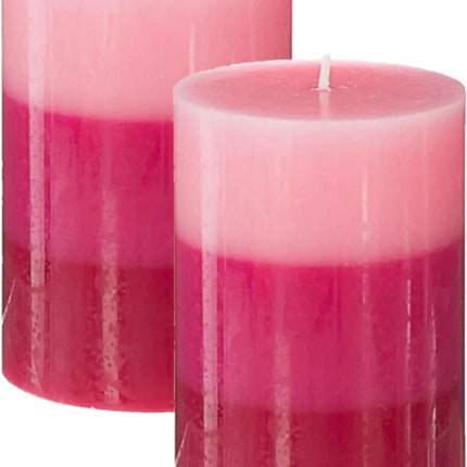 Atmosphera Geurkaars Nina - 2x stuks - Framboos - 45 branduren - 7 x 10 cm