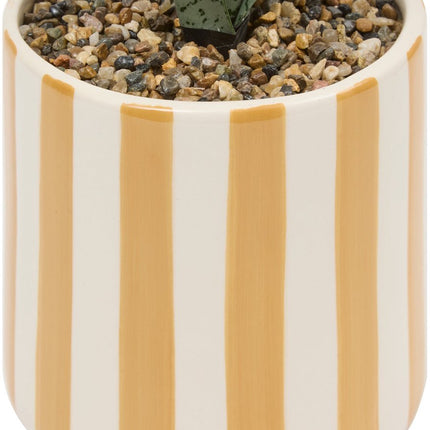 Atmosphera Kunstplant Sansevieria Chéri met keramische pot - Ø12xH38cm - Oranje