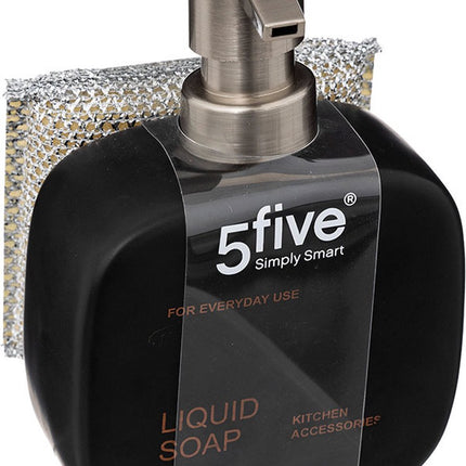 5Five Zeepdispenser van gres met sponshouder
