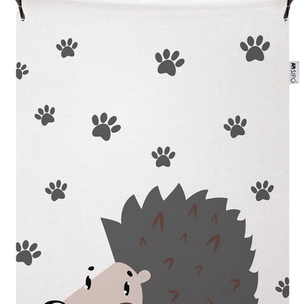 Egel Speelgoedopbergmand - Katoenen Opbergbox met Trekkoord - Wasmand voor Kinderen - 43 Liter - 35x35x45 cm - Sipo - Kledingmand