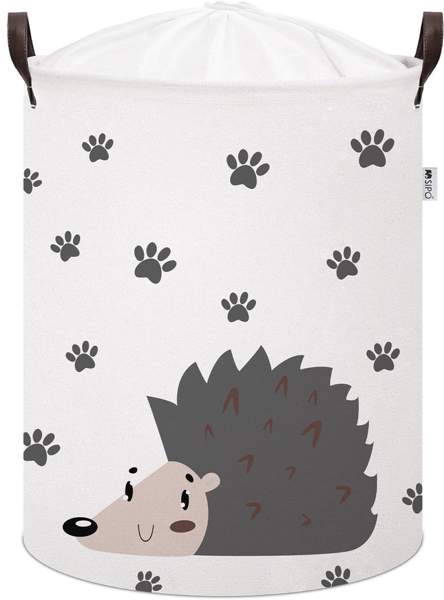 Egel Speelgoedopbergmand - Katoenen Opbergbox met Trekkoord - Wasmand voor Kinderen - 43 Liter - 35x35x45 cm - Sipo - Kledingmand