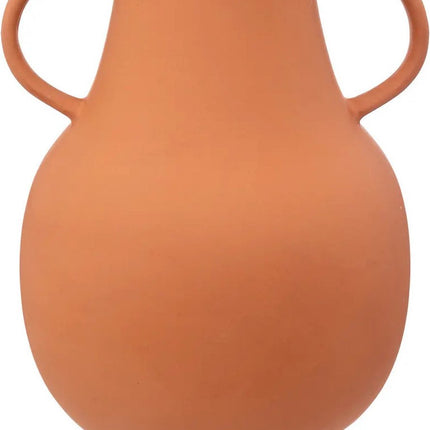 Atmosphera Bloemenvaas Lisboa - steenrood - terracotta - 23 x 33 cm - kruik vaas - Mediterrane sfeer