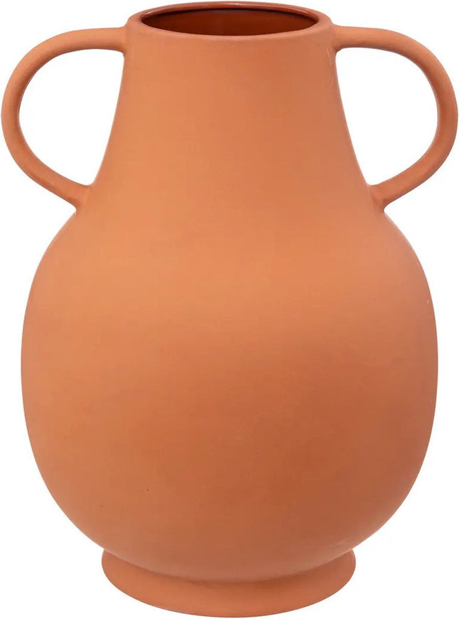 Atmosphera Bloemenvaas Lisboa - steenrood - terracotta - 23 x 33 cm - kruik vaas - Mediterrane sfeer