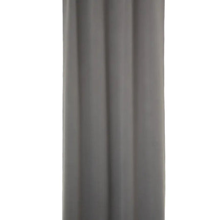 Atmosphera verduisterende gordijnen - set 2x stuks - B135 x L240 cm - grijs - geplooid - met ringen - kant en klaar