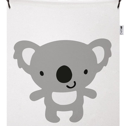 Sipo Koala Speelgoedopbergmand - Katoenen Wasmand voor Kinderen - Opbergbox met Trekkoord en Handvatten - 43 Liter - 35x35x45 cm