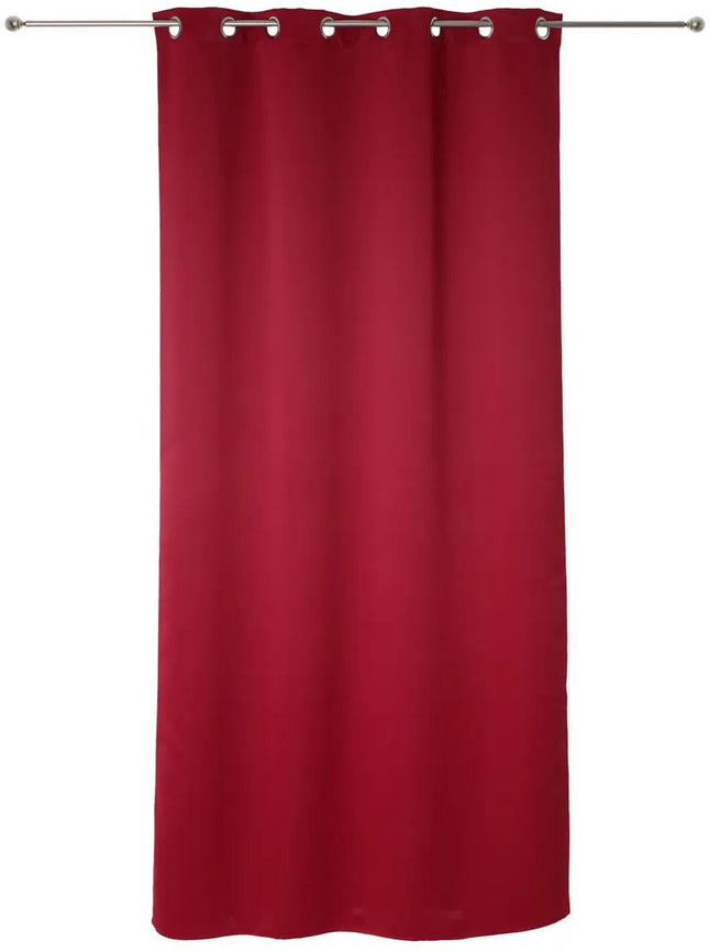 Atmosphera verduisterende gordijnen - set 2x stuks - B135 x L240 cm - rood - geplooid - met ringen - kant en klaar