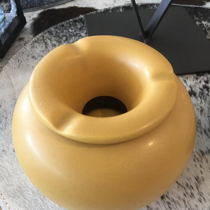 asbak keramiek - Accessoire voor sigaretten ronde Asbak -Tafelasbak - Geel
