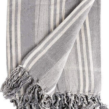 Giftdecor - plaid - wit / grijs - 225 x 250 cm