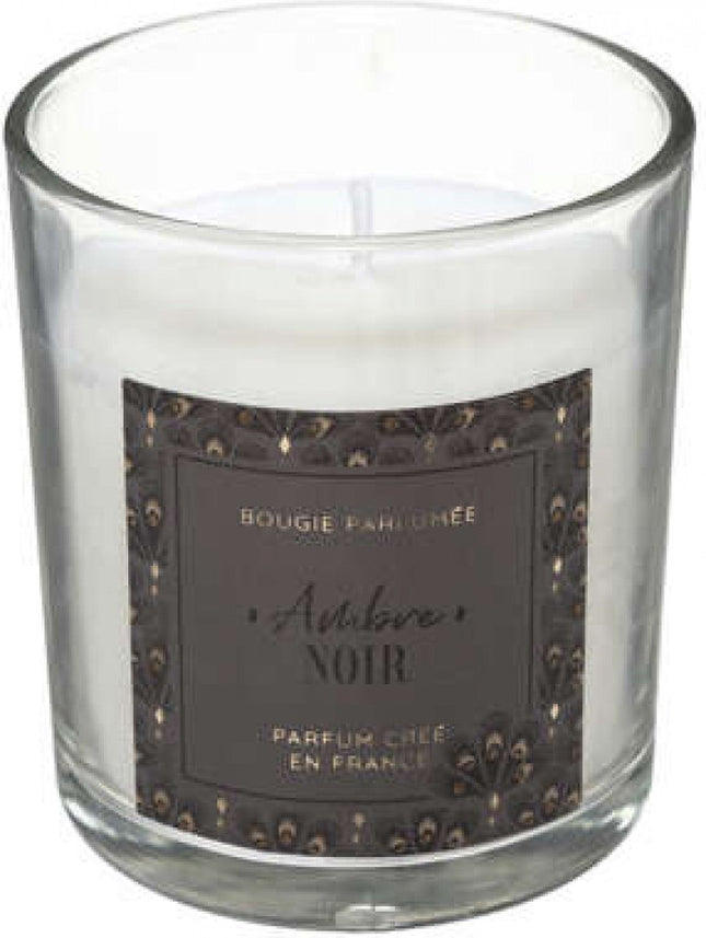 Atmosphera Candle - Geurkaars - Geur Amber - Zachte en zoete geur - Met glazenhouder