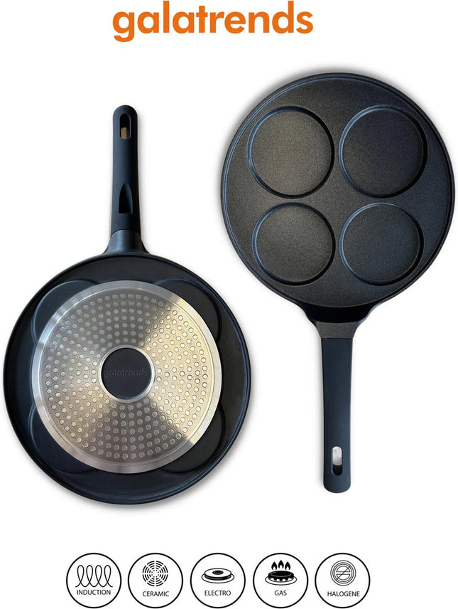 MONOO Pancake pan - Geschikt voor alle warmtebronnen - antiaanbaklaag - omeletpan