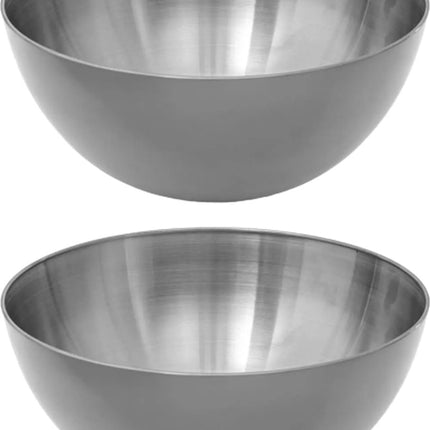 Secret de Gourmet - Slakom/serveer schalen - set 2x - RVS - D24 cm