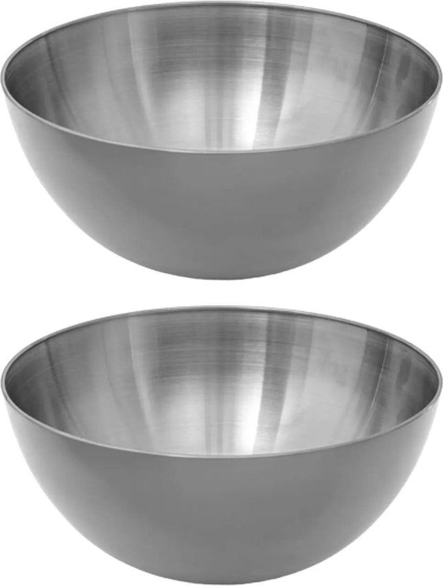 Secret de Gourmet - Slakom/serveer schalen - set 2x - RVS - D24 cm