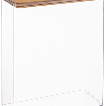 5Five Keuken voorraadpot - Berlino - kunststof/bamboe - 2000 ml - 14 x 10 x 20 cm