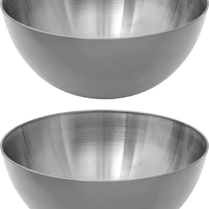 Secret de Gourmet - 2x - Slakom/voedsel serveer schaal - RVS - D29/H13 cm