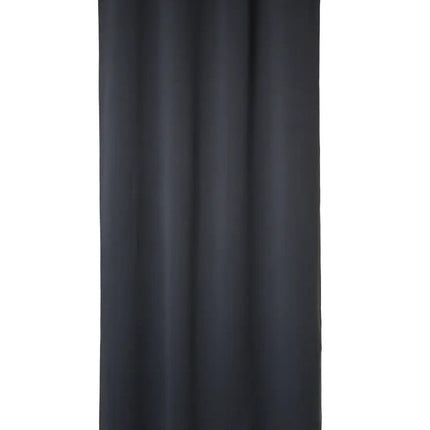 Atmosphera verduisterende gordijnen - set 2x stuks - B135 x L240 cm - donkergrijs - geplooid - met ringen - kant en klaar