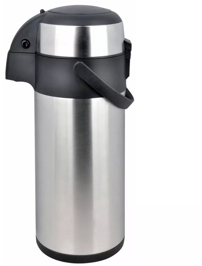 Kinghoff Tafelthermoskan met Pomp - Roestvrijstalen Thermoskan 3,0 Liter (KH1467) - Houdt Dranken Urenlang Warm of Koud - Handige Knopbediening