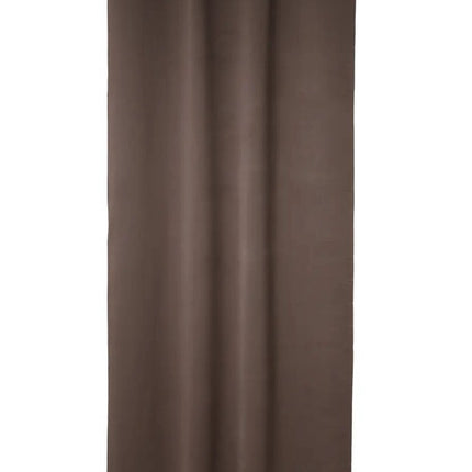 Atmosphera verduisterende gordijnen - set 2x stuks - B135 x L240 cm - taupe - geplooid - met ringen - kant en klaar