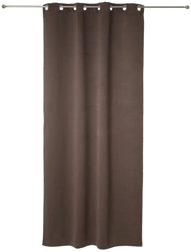 Atmosphera verduisterende gordijnen - set 2x stuks - B135 x L240 cm - taupe - geplooid - met ringen - kant en klaar