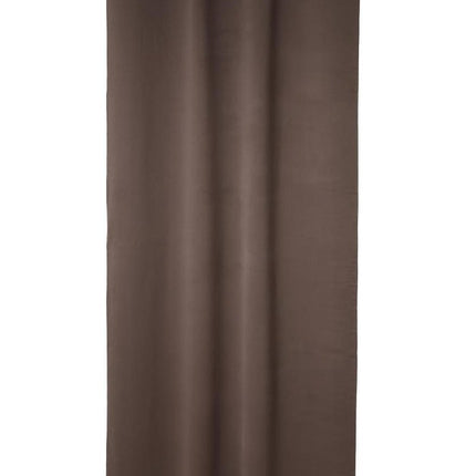 Atmosphera set van 2 Taupe verduisteringsgordijnen 135x240cm - Kant en klaar met ringen - Gordijn raambekleding - 2 stuks taupe