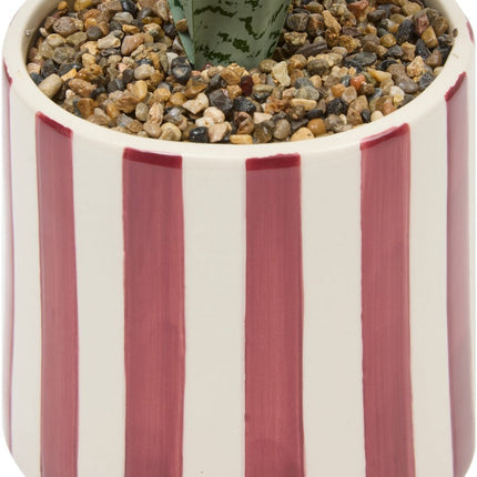 Atmosphera Kunstplant Sansevieria Chéri met keramische pot - Ø12xH38cm - Rood