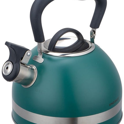 Kinghoff 1855 - Fluitketel met fluit - 1.8 liter - RVS - Groen
