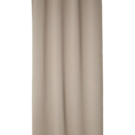 Atmosphera verduisterende gordijnen - set 2x stuks - B135 x L240 cm - beige - geplooid - met ringen - kant en klaar