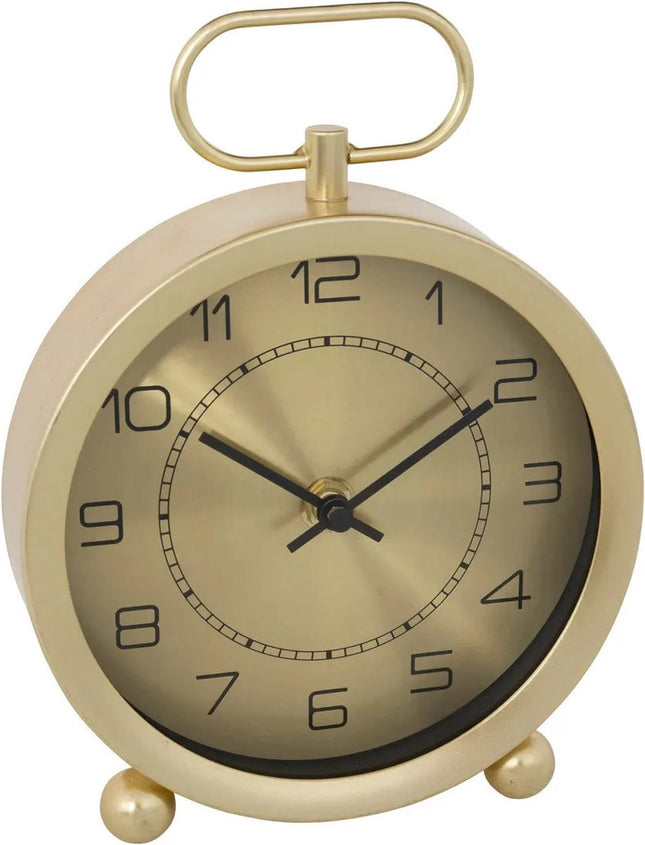 Atmosphera Tafelklok Dorado - Moderne look - goud - Dia 15 cm - glas/metaal