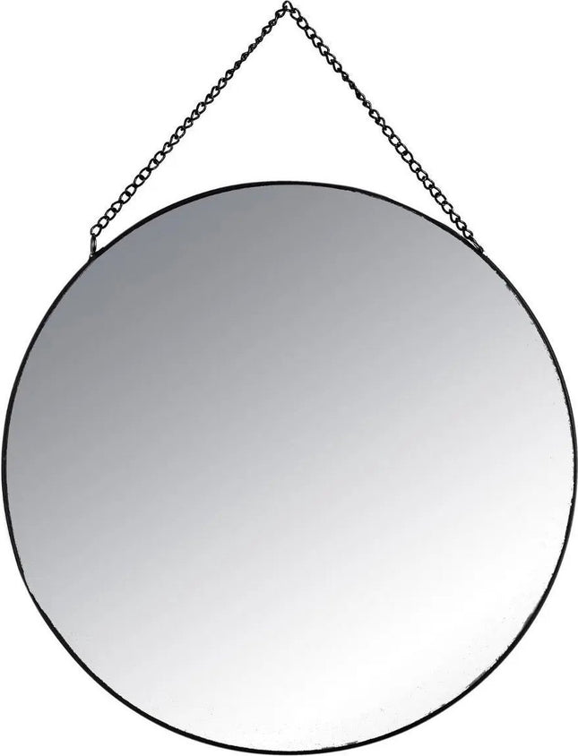 Set van 3 ronde gouden spiegels - Metaal - Zwart
