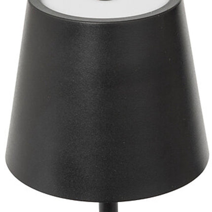 Atmosphera portable tafellamp Cody - 2x - zwart - draadloos/oplaadbaar - binnen/buiten - aanraaksensor