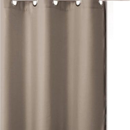 Atmosphera verduisterende gordijnen - set 2x stuks - B135 x L240 cm - beige - geplooid - met ringen - kant en klaar