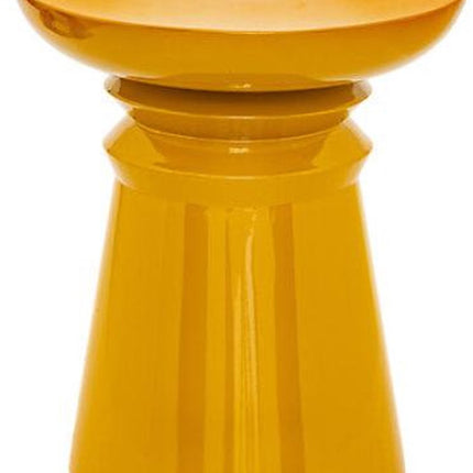Atmosphera Jaya IJzeren bijzettafel Ø38xH43cm - Mosterdgeel