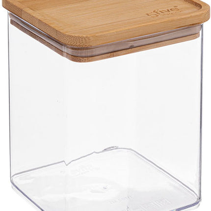 5Five - Keuken voorraadpot - Berlino - kunststof/bamboe - 3000 ml