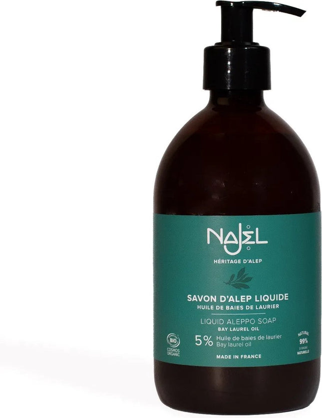 Aleppo Zeep Vloeibaar (Biologisch & Koudgeperst) - Najel 500 ml
