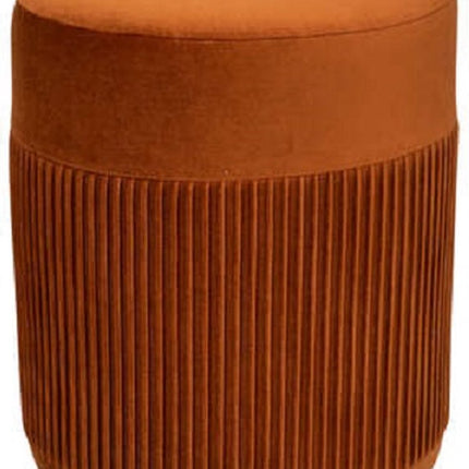 Atmosphera Nofy poef velvet - Amber - H 38 CM
