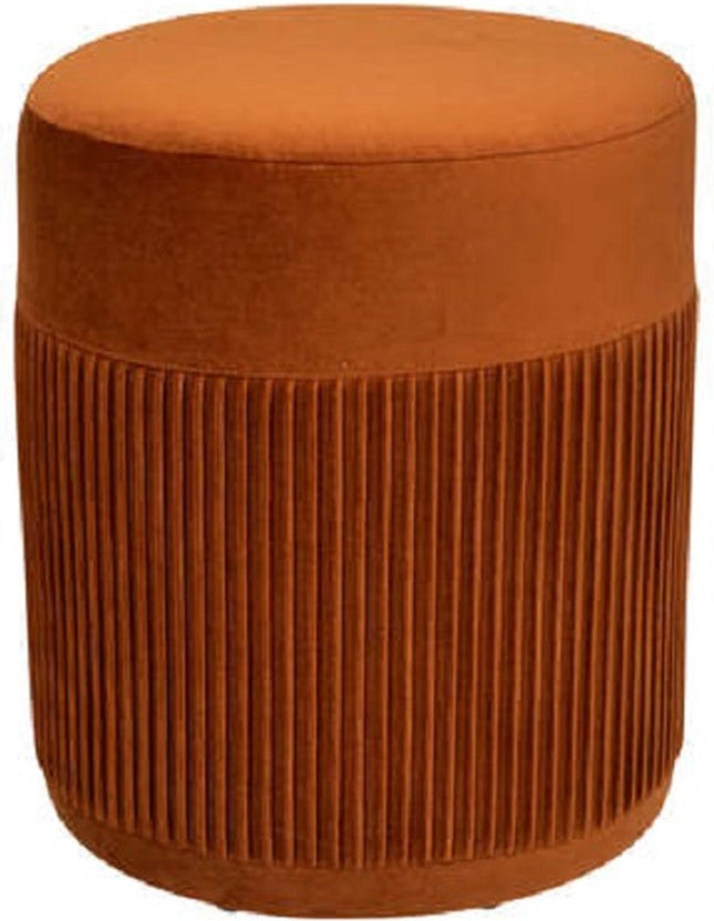 Atmosphera Nofy poef velvet - Amber - H 38 CM