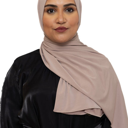 Jersey Hoofddoek - Hijab - Sjaal - Turban - Dames Hoofddoek - Islamitisch Hoofddeksel - 70x180 cm - Kleur Mild umber
