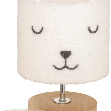 Atmosphera Kids Boulcé Nachtlamp Beer - Ø15x22cm - E14 - Wit