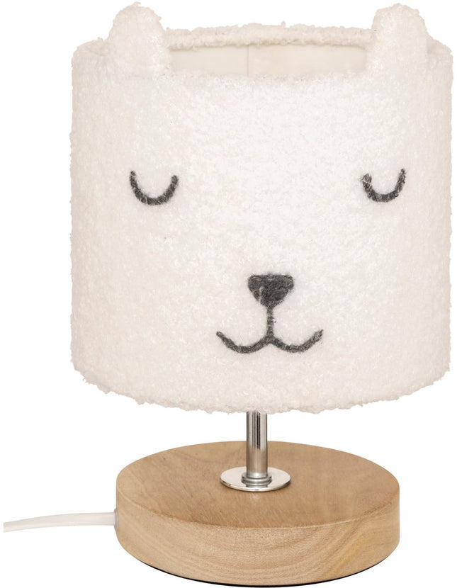 Atmosphera Kids Boulcé Nachtlamp Beer - Ø15x22cm - E14 - Wit