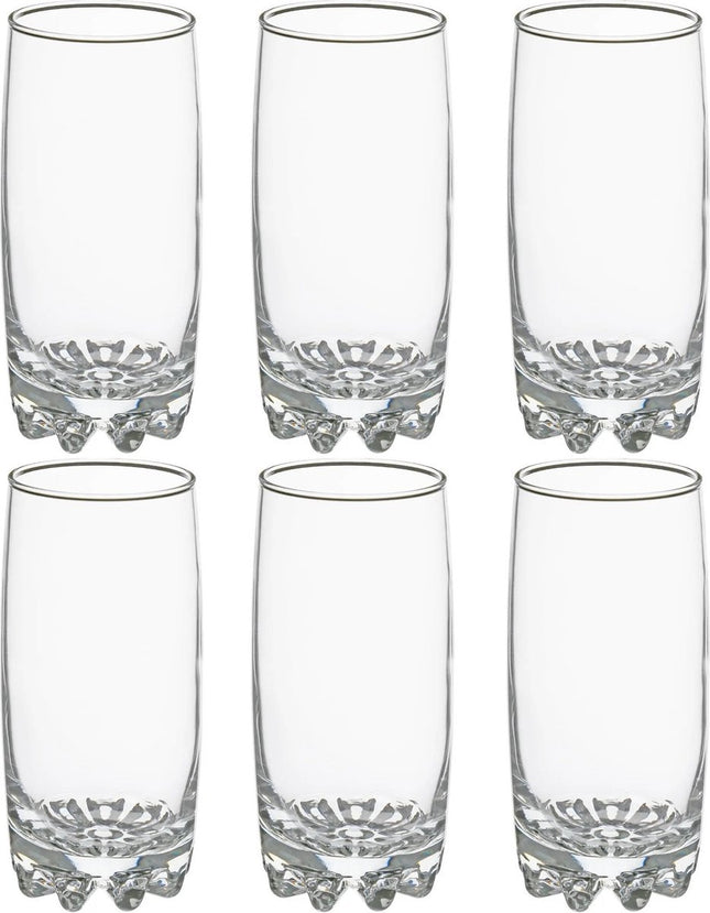 Secret de Gourmet Longdrink glazen - 6x stuks - 380 ml - Drinkglazen - Waterglazen - Transparant