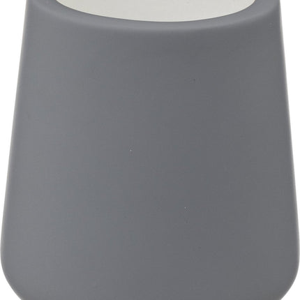 2x 5five wc-/toiletborstel met houder - zandsteen - grijs - rond - 39 cm