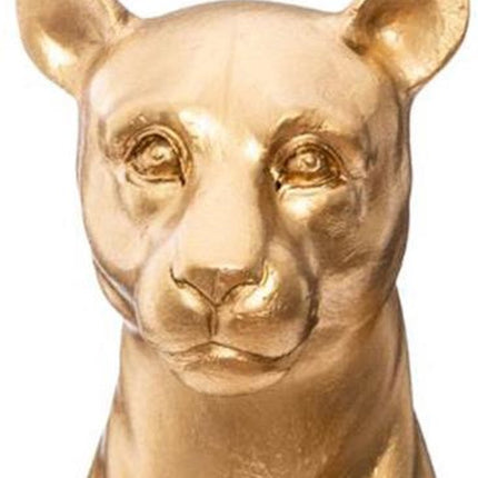 Atmosp Decoratief Beeld Panter - Polyresin - Goud - Hoogte 23cm