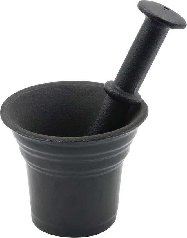 Vijzel gietijzeren met Stamper Ø10,5x9,3cm, Extra Robuust - Zwart