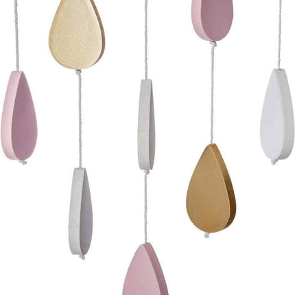 Kinderkamer Decoratie Maan Hout 43cm- Goud/Roze