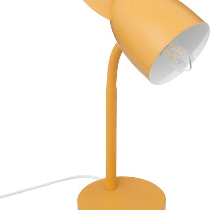 Atmosphera Kinderkamer bureaulamp - met oortjes - geel - metaal - 18 x 12,5 x 31 cm - tafellamp
