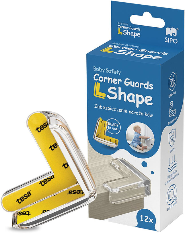 SIPO Hoekbeschermers - 12-delig Set Transparante Silicone Hoekbescherming voor Meubels - SBS-EC52 - Tafelbescherming -